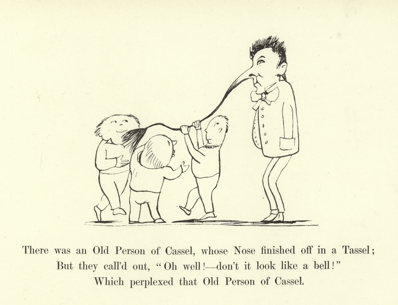 Es war eine alte Person aus Kassel, deren Nase in einer Quaste endete von Edward Lear