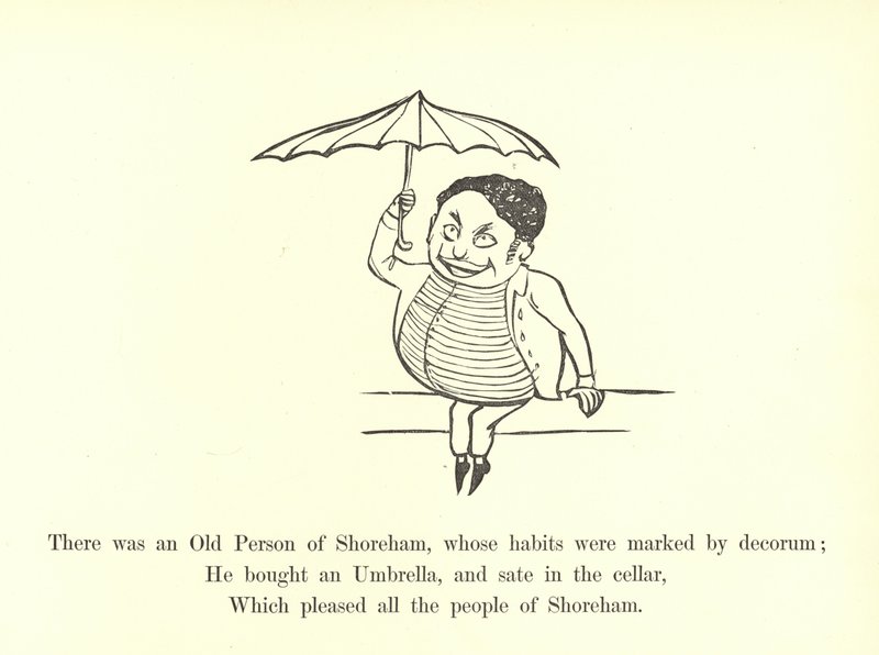 Es war eine alte Person aus Shoreham, deren Gewohnheiten durch Anstand gekennzeichnet waren von Edward Lear