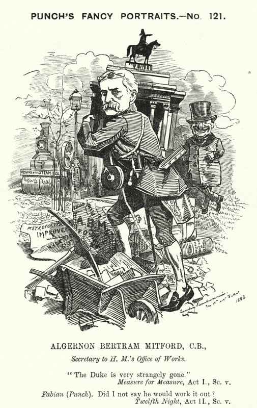 Karikatur: Algernon Bertram Freeman-Mitford von Edward Linley (after) Sambourne