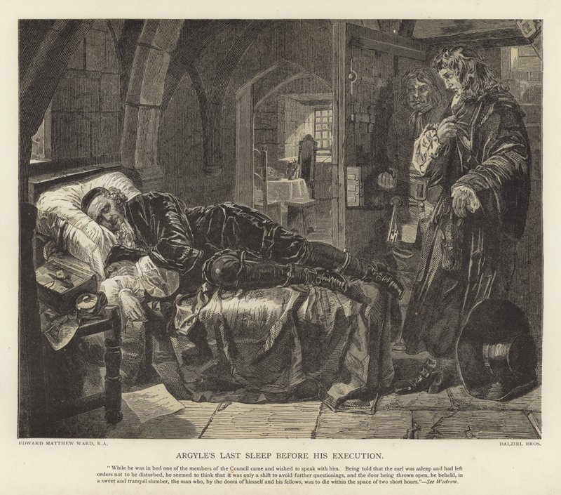 Argyles letzter Schlaf vor seiner Hinrichtung von Edward Matthew Ward
