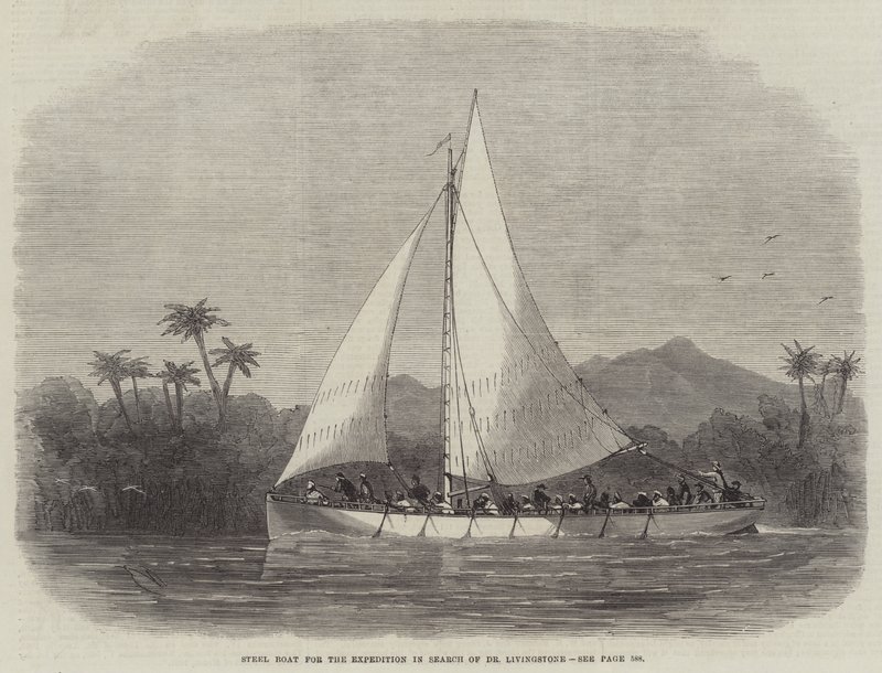Stahlboot für die Expedition zur Suche nach Dr. Livingstone von Edwin Weedon