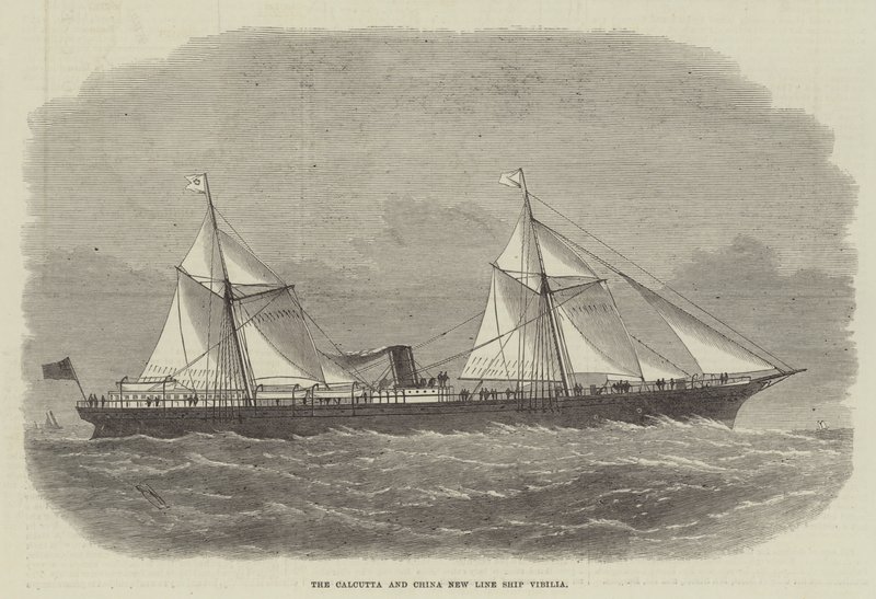 Das Schiff Vibilia der Calcutta und China New Line von Edwin Weedon