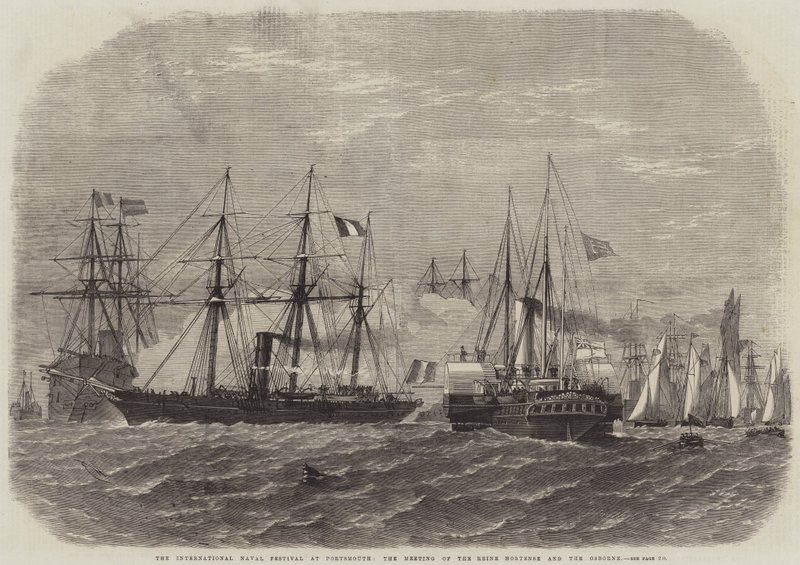 Das Internationale Marinefestival in Portsmouth, das Treffen der Reine Hortense und der Osborne von Edwin Weedon