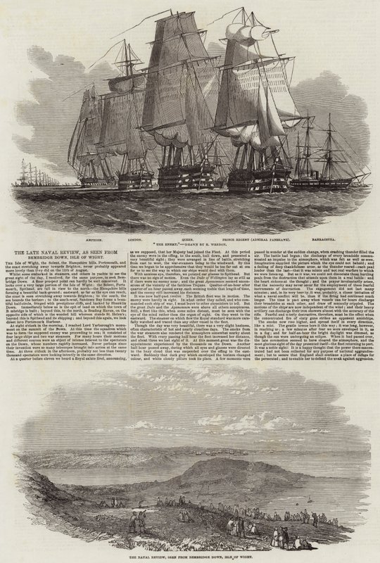 Die letzte Marineparade, gesehen von Bembridge Down, Isle of Wight von Edwin Weedon