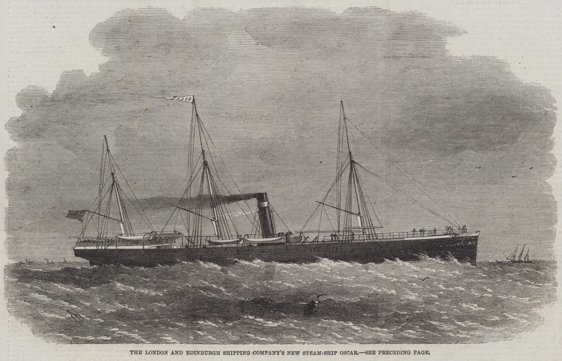 Das neue Dampfschiff Oscar der London und Edinburgh Shipping Company von Edwin Weedon