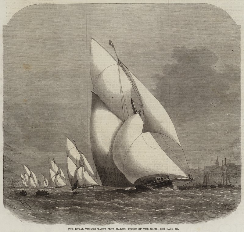 Das Rennen des Royal Thames Yacht Club, Ziel des Rennens von Edwin Weedon