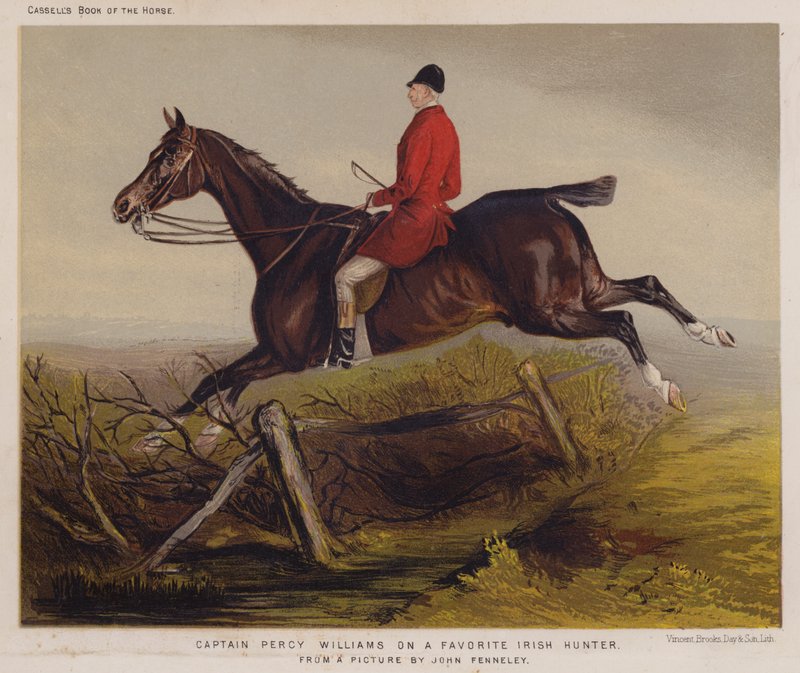 Kapitän Percy Williams auf einem Lieblings-Irischen Jäger von Edwin Noble
