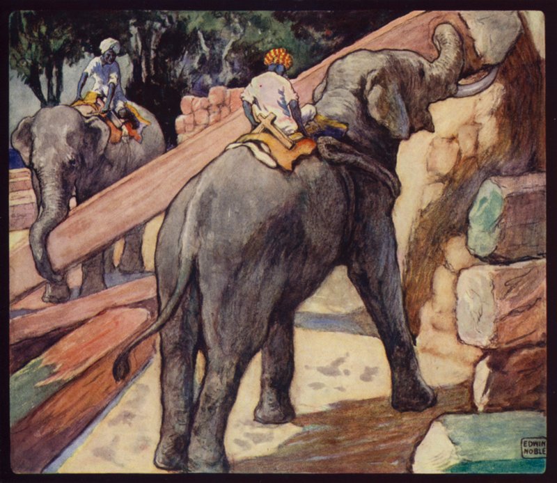 Elefanten stapeln Teakholz von Edwin Noble