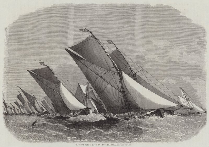 Segelregatta auf der Themse von Edwin Weedon