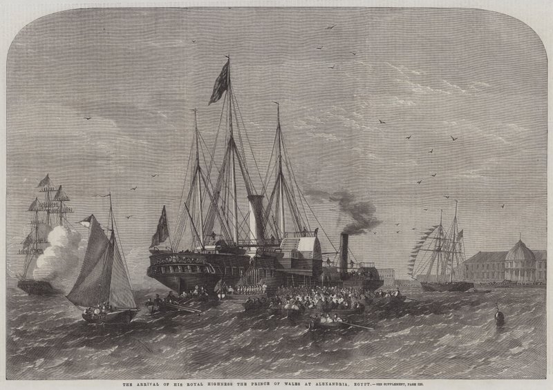 Die Ankunft Seiner Königlichen Hoheit des Prinzen von Wales in Alexandria, Ägypten von Edwin Weedon