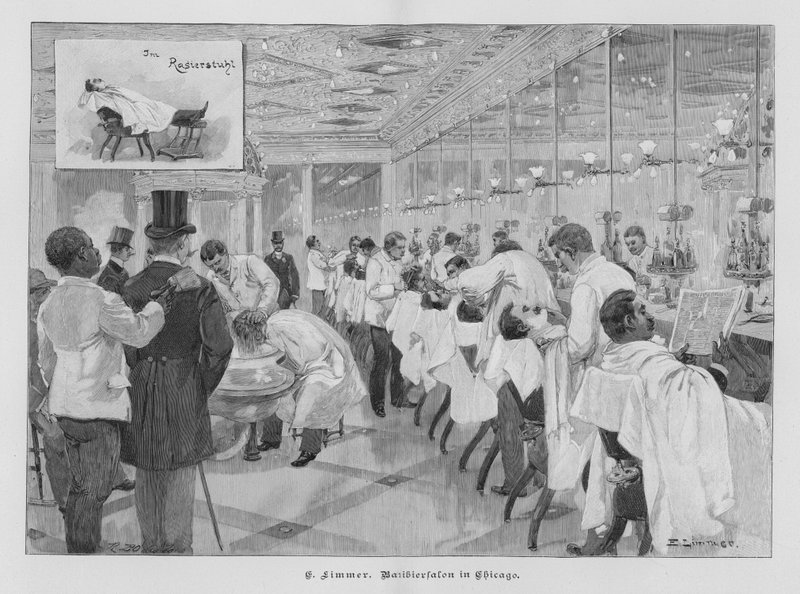 Barbershop in Chicago, Illinois, USA von Emil (after) Limmer