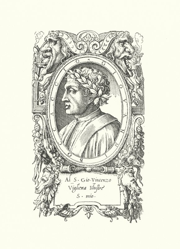 Giovanni Boccaccio, italienischer Dichter, Romanautor und Humanist von Enea Vico