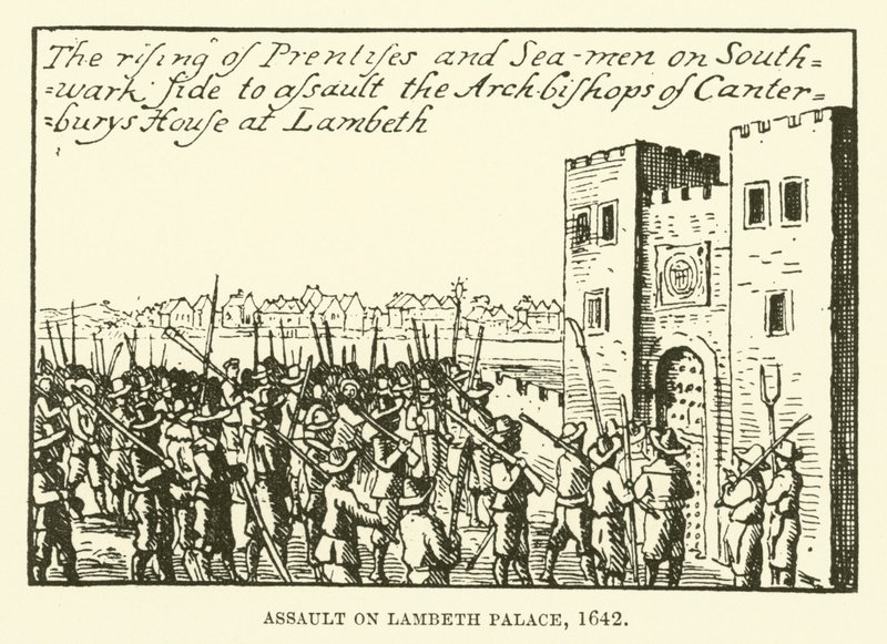 Angriff auf den Lambeth-Palast, 1642 von English School
