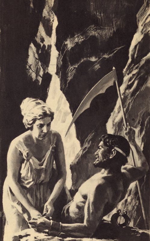 Gaea löste die Ketten ihres Sohnes Saturn (Zeit) von English School