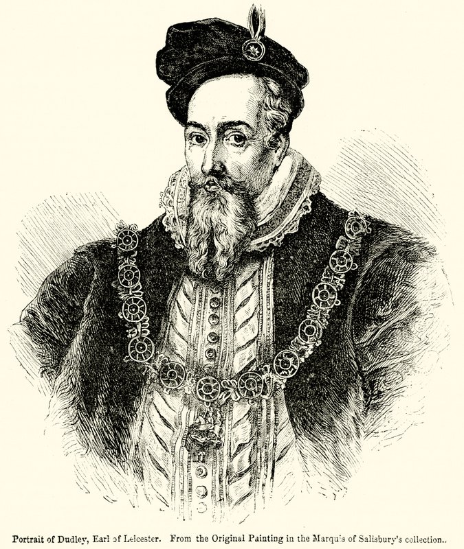 Porträt von Dudley, Earl of Leicester von English School
