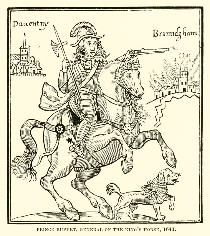 Prinz Rupert, General der königlichen Kavallerie, 1643 von English School