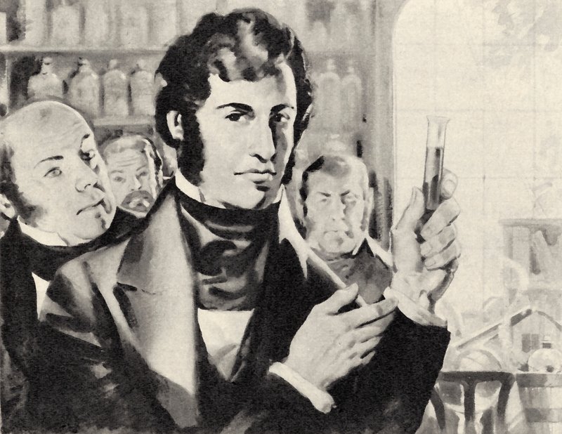 Professor Wöhler aus Deutschland, der 1828 Harnstoff herstellte von English School