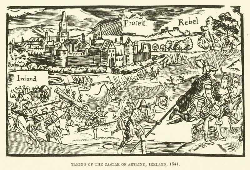 Einnahme der Burg von Artaine, Irland, 1641 von English School