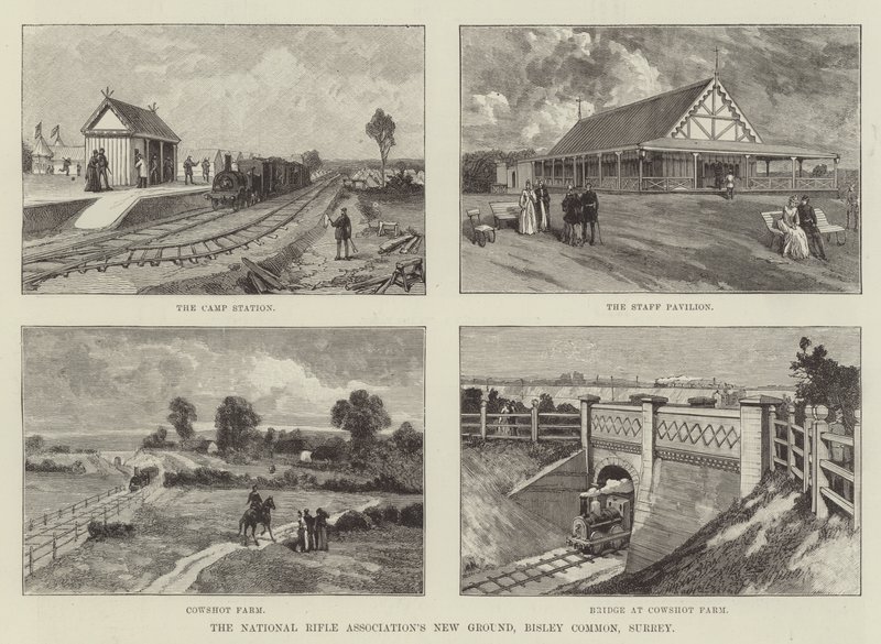 Das neue Gelände der National Rifle Association, Bisley Common, Surrey von English School