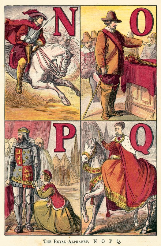 Das königliche Alphabet, N, O, P, Q von English School