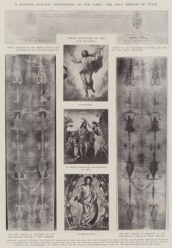 Ein angebliches natürliches Foto unseres Herrn, das Heilige Grabtuch von Turin von English Photographer
