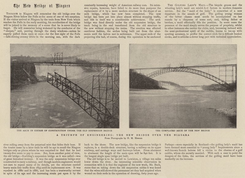 Ein Triumph der Ingenieurskunst, die neue Brücke über den Niagara von English Photographer