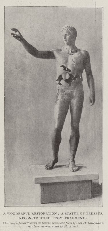 Eine wunderbare Restaurierung, eine Statue des Perseus, rekonstruiert aus Fragmenten von English Photographer