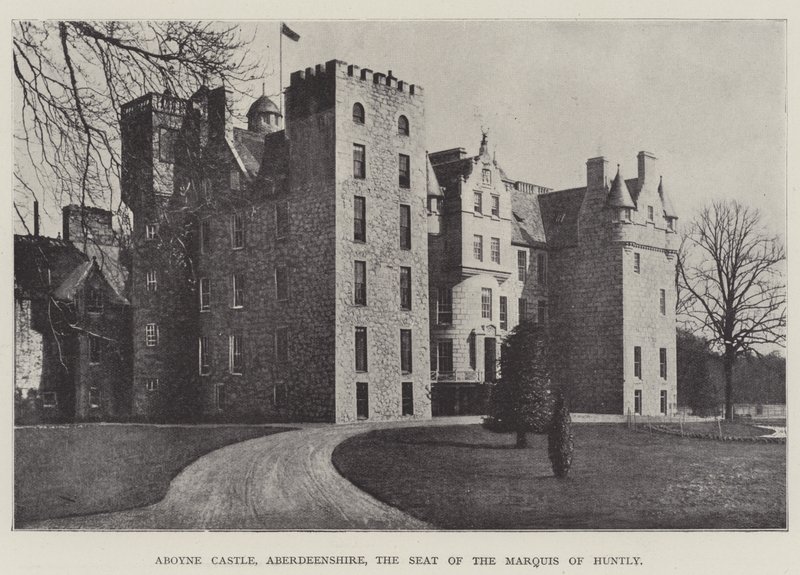 Aboyne Castle, Aberdeenshire, der Sitz des Marquis von Huntly von English Photographer