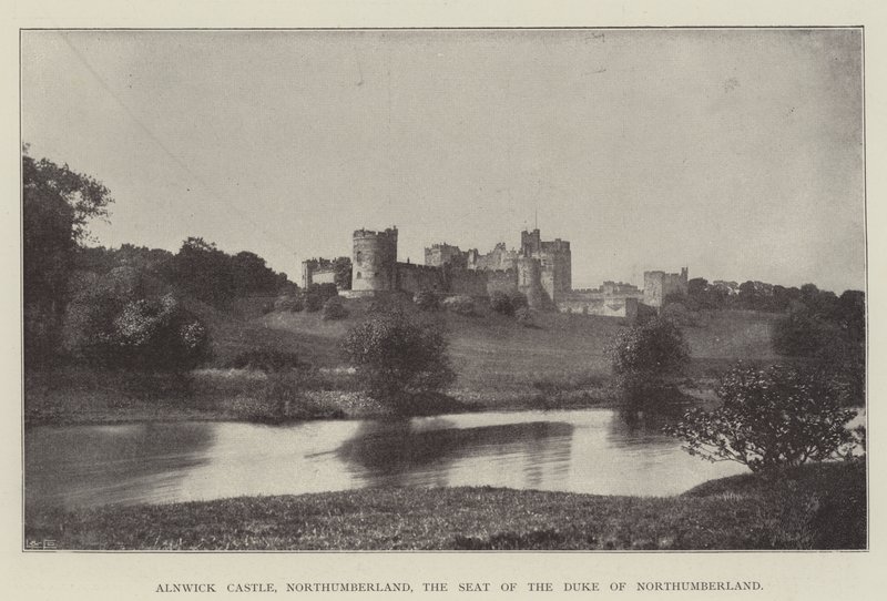 Alnwick Castle, Northumberland, der Sitz des Duke of Northumberland von English Photographer