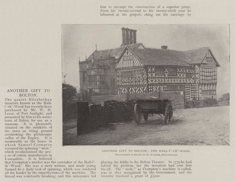 Ein weiteres Geschenk an Bolton, die Hall-i-th-Wood von English Photographer