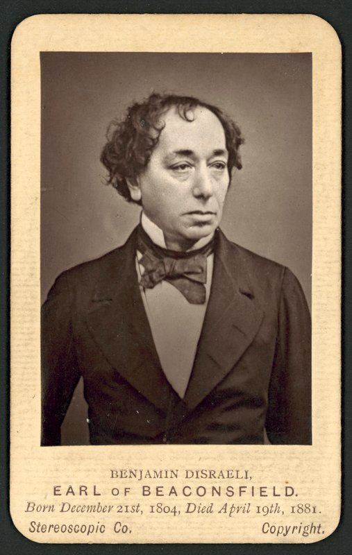 Benjamin Disraeli, Earl of Beaconsfield, Gedenkfotokarte (s/w Foto) von English Photographer