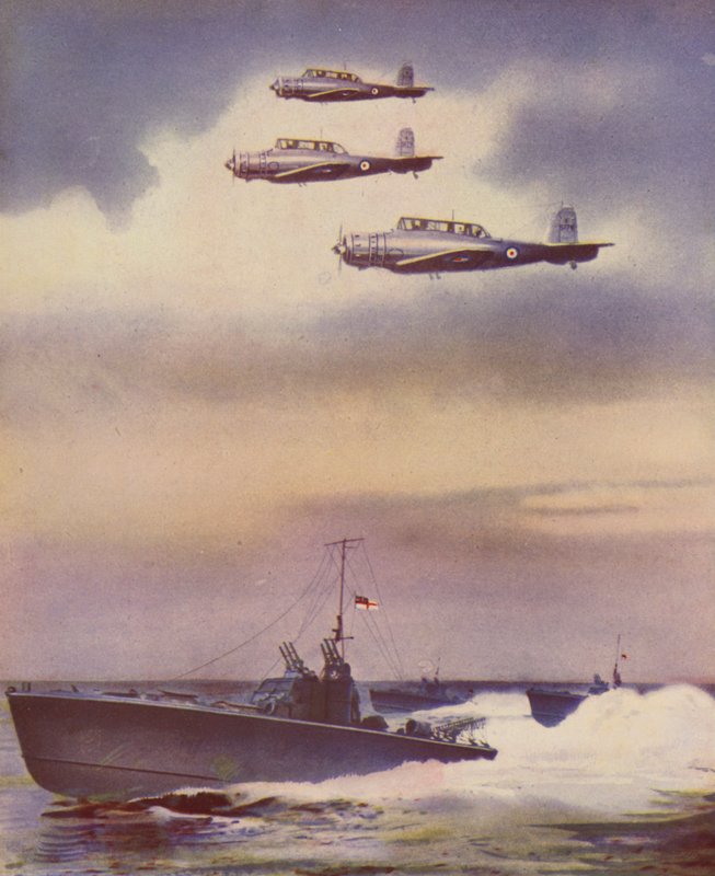 Britische MTBs und Skua-Sturzkampfbomber von English Photographer