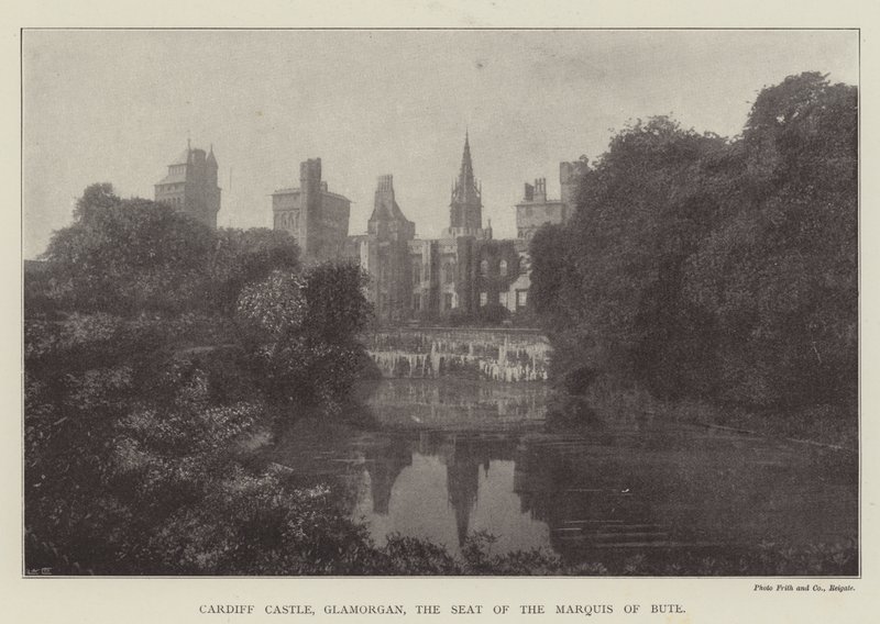 Cardiff Castle, Glamorgan, der Sitz des Marquis of Bute von English Photographer