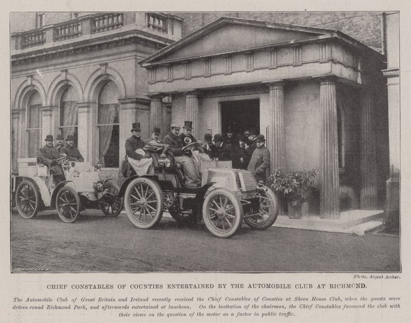 Chefkonstabler der Grafschaften vom Automobilclub in Richmond unterhalten von English Photographer