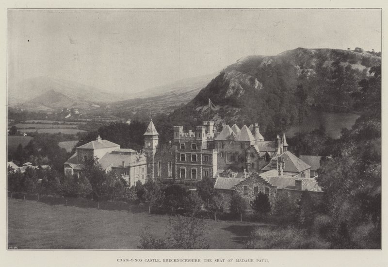 Craig-y-Nos Castle, Brecknockshire, der Sitz von Madame Patti von English Photographer