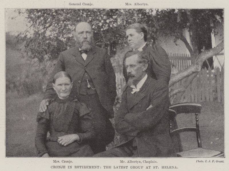 Cronje im Ruhestand, die neueste Gruppe auf St. Helena von English Photographer