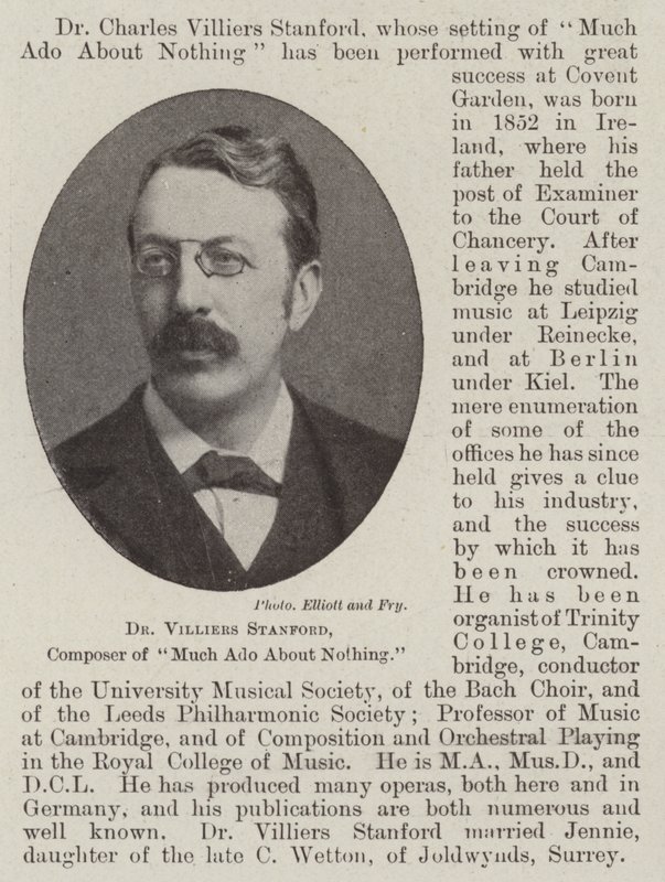 Dr. Villiers Stanford, Komponist von Viel Lärm um nichts von English Photographer
