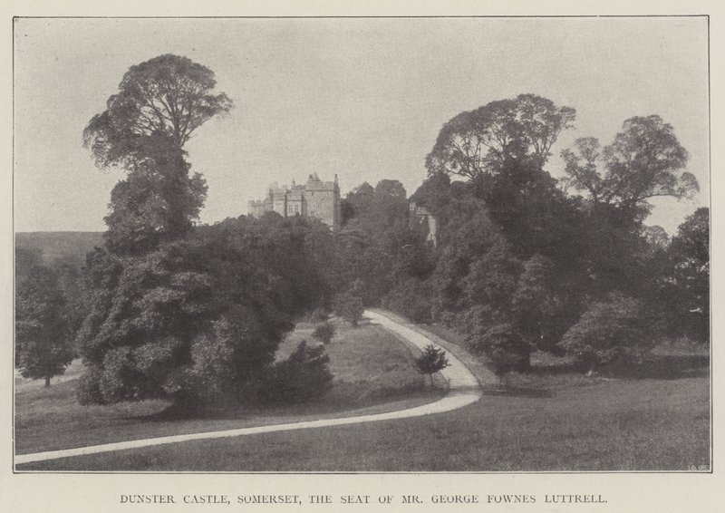Dunster Castle, Somerset, der Sitz von Mr. George Fownes Luttrell von English Photographer