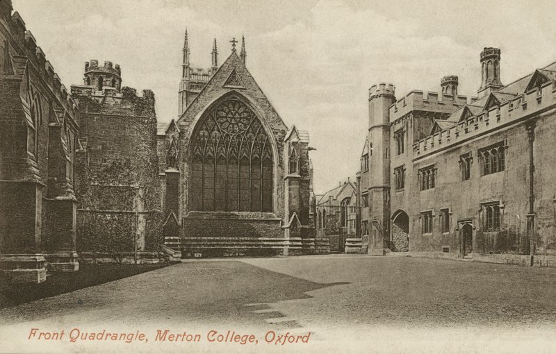 Front Quad, Merton College, Oxford, Oxfordshire von English Photographer