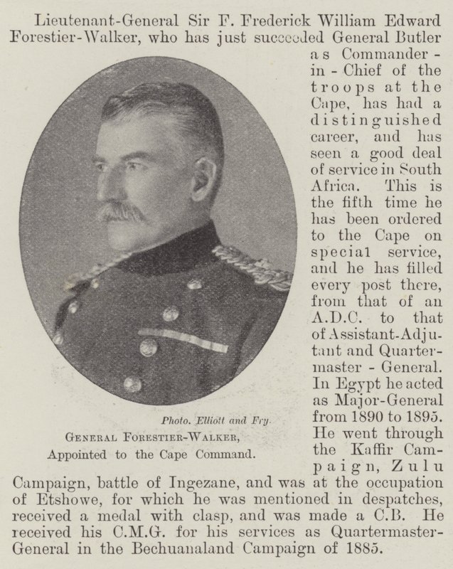 General Forestier-Walker, zum Kap-Kommando ernannt von English Photographer