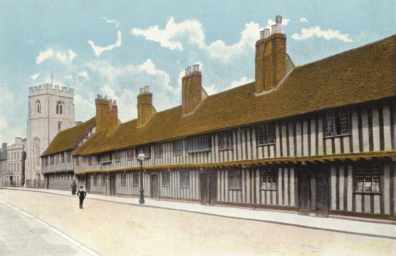 Guild Chapel, Grammar School und Alms Houses, Stratford-upon-Avon von English Photographer