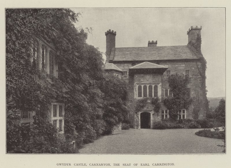 Gwydyr Castle, Carnarvon, der Sitz von Earl Carrington von English Photographer