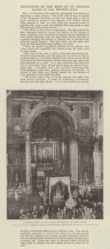 Innenansicht der Bom Jesus Kathedrale in Goa, Indien von English Photographer