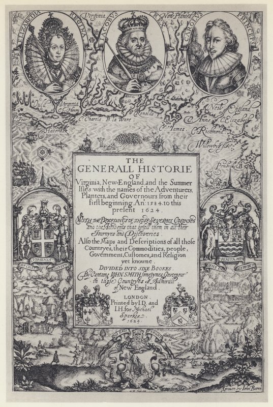 John Smith, Die allgemeine Geschichte von Virginia, J Dawson für M Sparkes 1624 von English Photographer
