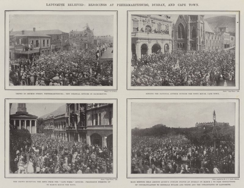 Ladysmith befreit, Feierlichkeiten in Pietermaritzburg, Durban und Kapstadt von English Photographer