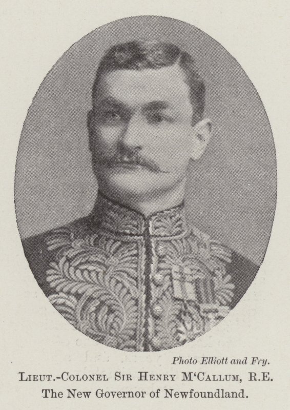 Oberstleutnant Sir Henry McCallum, RE, der neue Gouverneur von Neufundland von English Photographer