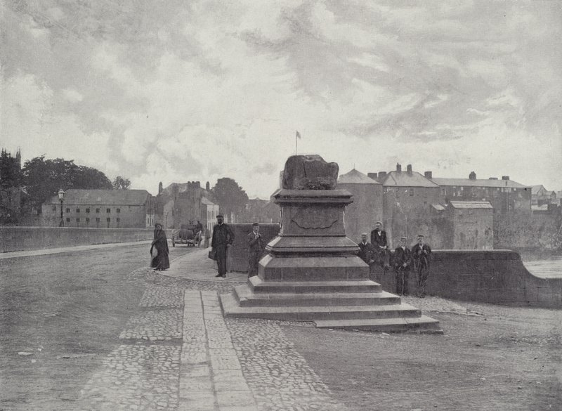 Limerick, Der Vertragsstein, Thomond Brücke und Schloss von English Photographer