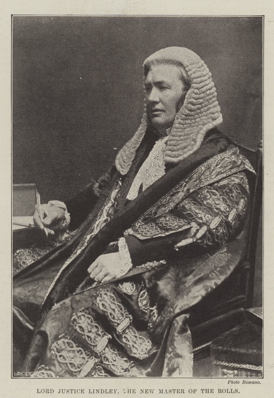 Lord Justice Lindley, der neue Master of the Rolls von English Photographer