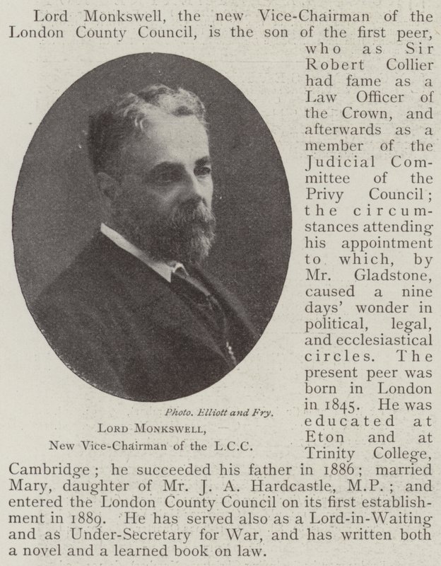 Lord Monkswell, neuer stellvertretender Vorsitzender des LCC von English Photographer