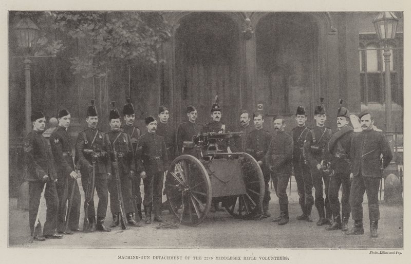 Maschinengewehrabteilung der 22. Middlesex Rifle Volunteers von English Photographer